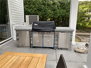 Outdoor Kitchen island added to existing patio 1